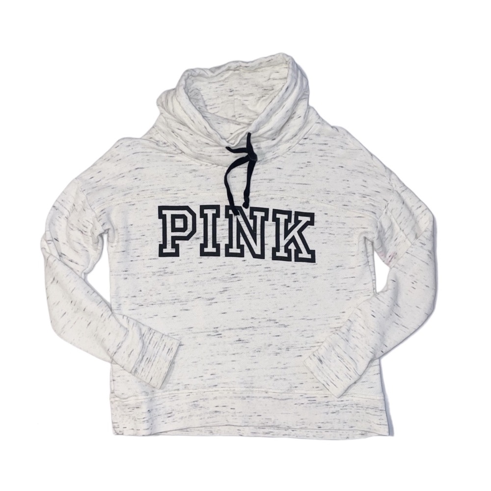 PINK Victoria's Secret Cream Cowl Neck Long Sleeve Top